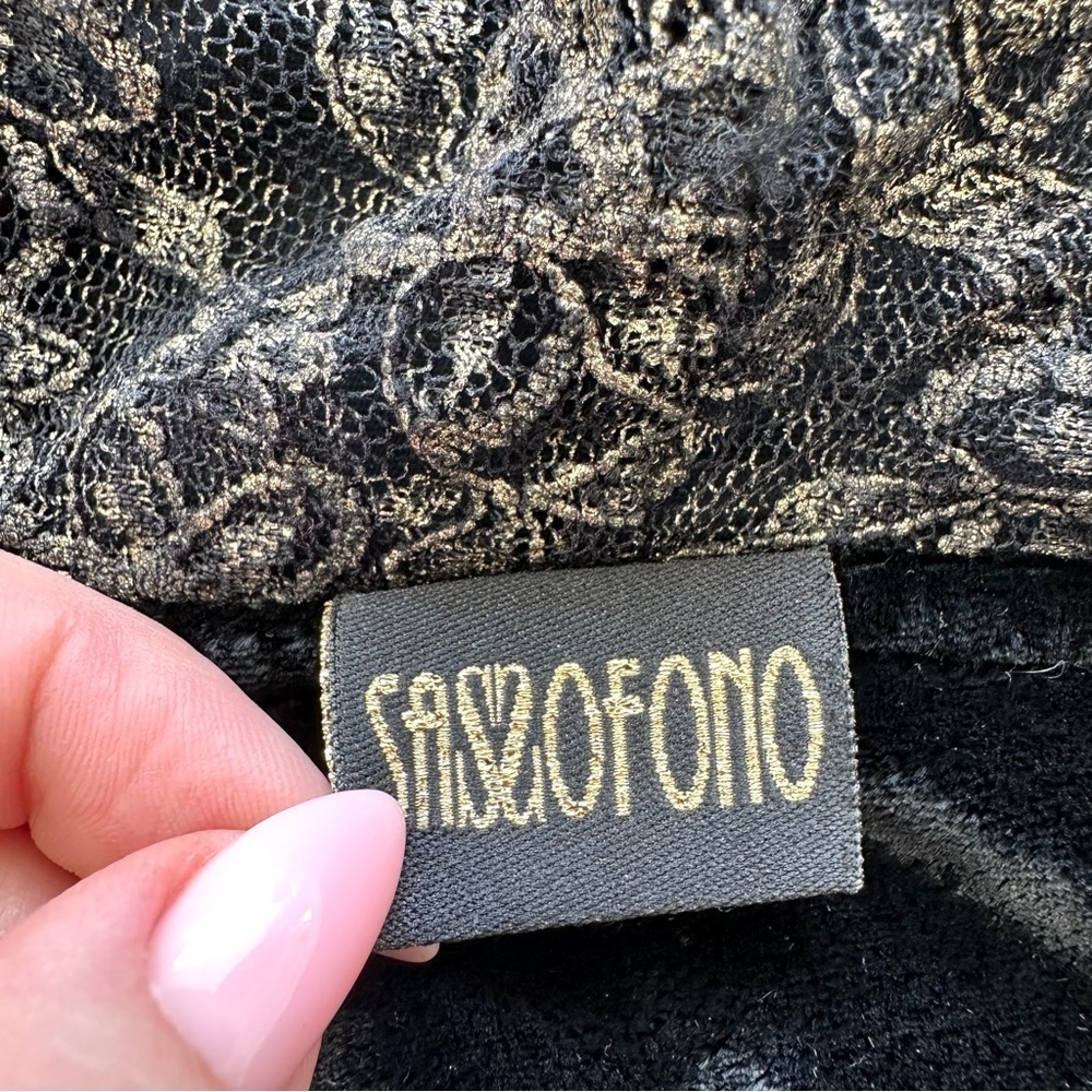 Sassofono women velvet costume size S Retail 450$ - Picture 8 of 15